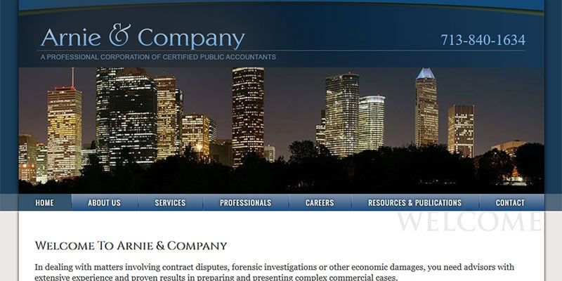 Website for Arnie & Company