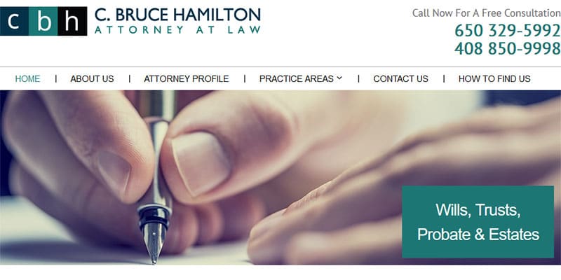 Website for C. Bruce Hamilton, Attorney at Law