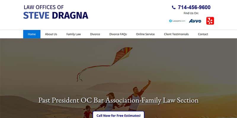Law Offices of Steve Dragna website.