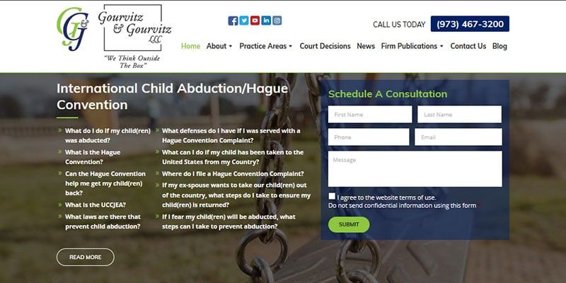 Gourvitz and Gourvitz LLC law website.