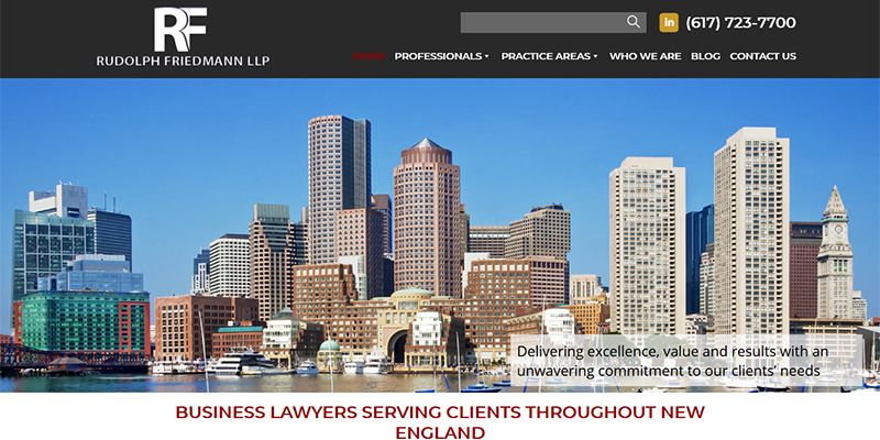 Rudolph Friedmann LLP law website.