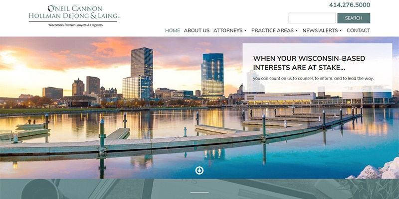 Oneil Cannon Hollman DeJong and Laing law website.
