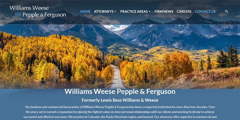 Williams Weese Pepple and Ferguson law website.